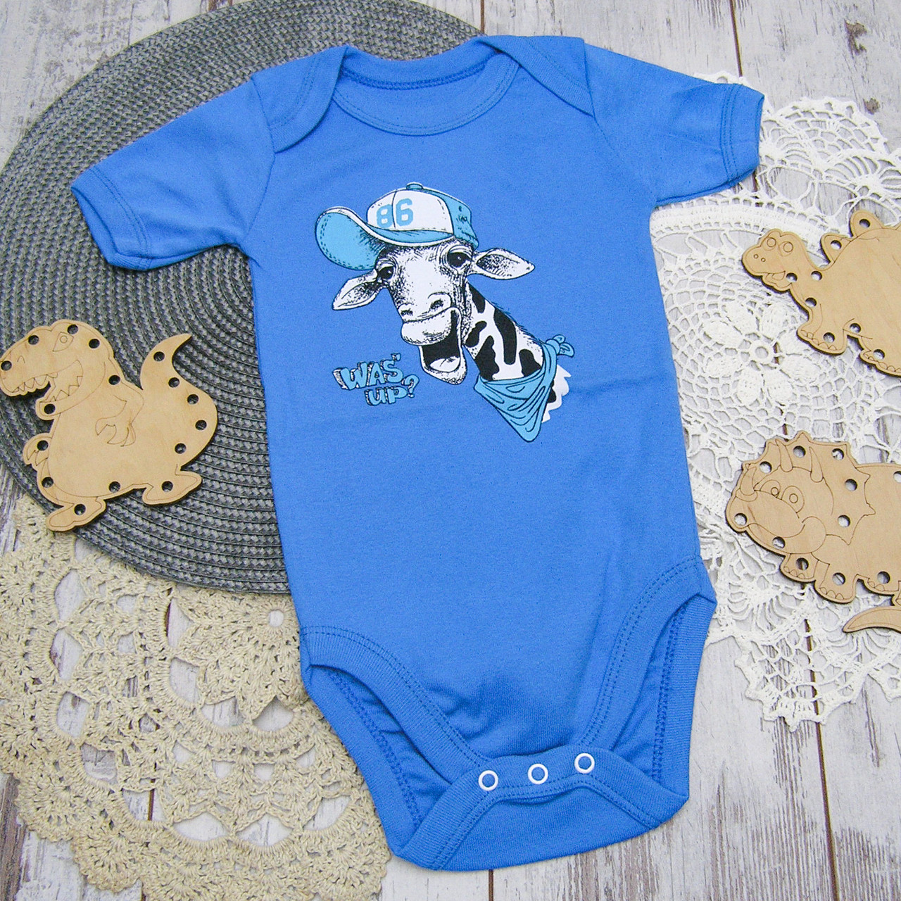 ГУРТОМ від 1 шт тільки для замовлень від 1000 грн бодік з короткими рукавами для новонародженого хлопчика 5974 БРЗ, фото 1