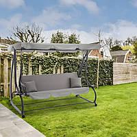 Гойдалка диван для дому Garden Line Міцна гойдалка для тераси (Гойдалка садова з навісом) Гойдалка для дачі