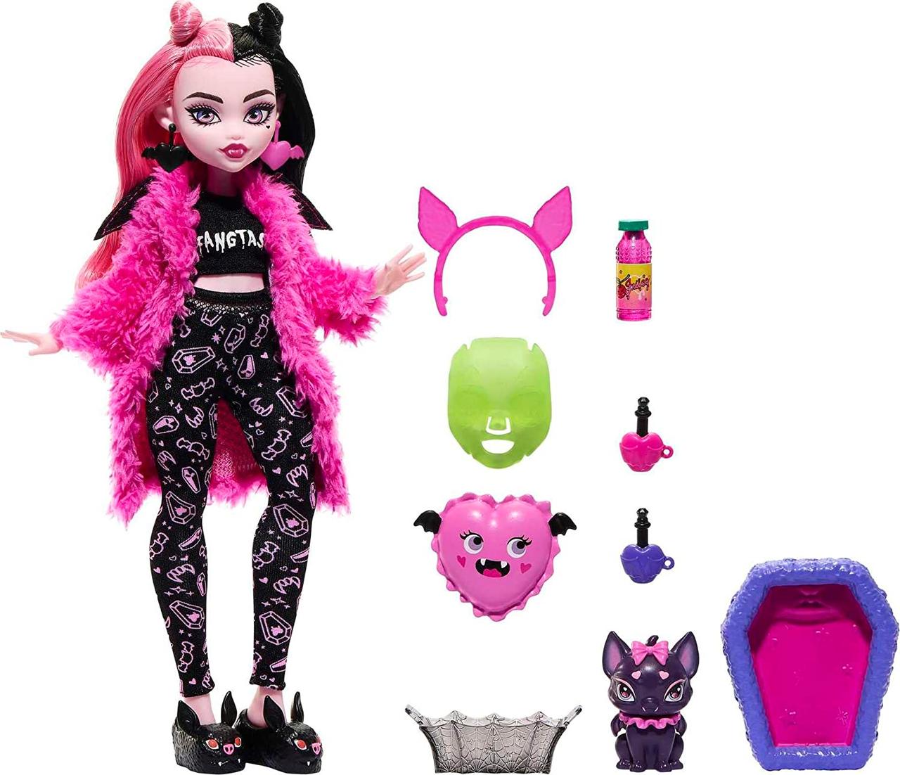 Кукла Монстер Хай Дракулаура Monster High Draculaura Creepover Party Doll Пижамная вечеринка HKY66 Mattel - фото 1 - id-p2199440167