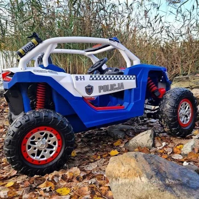 Дитячий двомісний Багі UTV CAN AM Police (синій колір) 24V, фото 1