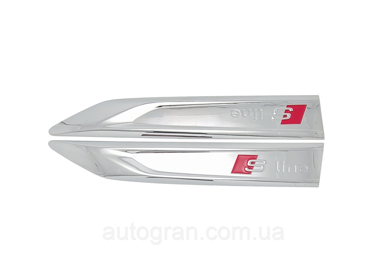 Емблеми на крила Audi S-Line Sline хром