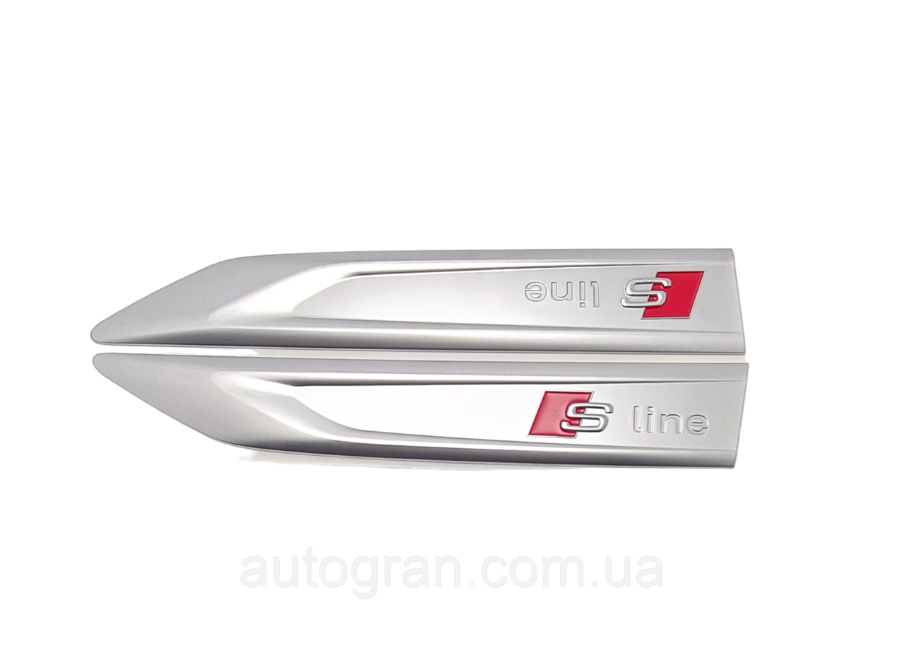 Емблеми на крила Audi S-Line Sline срібні