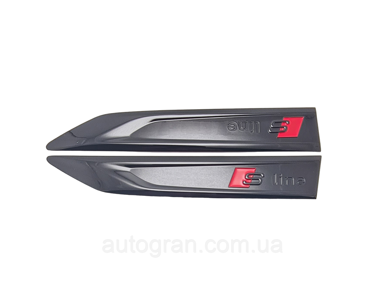 Емблеми на крила Audi S-Line Sline чорні
