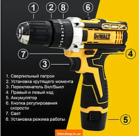 Ударный шуруповерт DeWALT DCD680, Шуруповерт аккумуляторный dewalt dcd680, Дрели, шуруповерты DeWalt