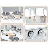 Дерев'яна дитяча кухня XL з посудом 85х60х30 см Ricokids 7835 біла Польща, фото 10