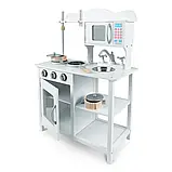 Дерев'яна дитяча кухня XL з посудом 85х60х30 см Ricokids 7835 біла Польща, фото 3