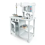 Дерев'яна дитяча кухня XL з посудом 85х60х30 см Ricokids 7835 біла Польща, фото 4