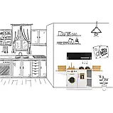 Дерев'яна дитяча кухня XXL з посудом 129х98х30 см Ricokids 7836 біла Польща, фото 8