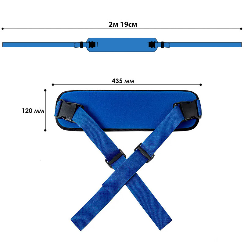 Мягкий ремень безопасности для инвалидной коляски фиксатор - фото 9 - id-p2199421776