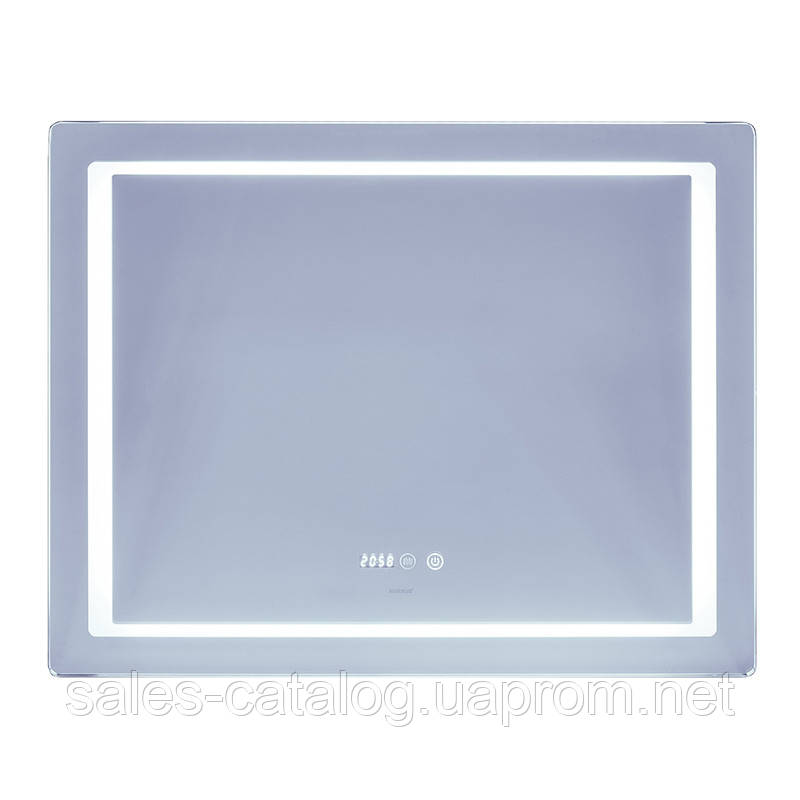 Дзеркало Mixxus Style MR03-90x70 (годинник, LED-підсвітка, антизапотівання) (MI6007) SC, код: 8406041