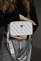 Модна жіноча сумка  Guess snapshot white 21*13*7