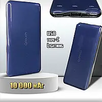 Power Bank повербанк Q-Touch QTPB20 10000mAh УМБ, Li-Pol, USB, Lightning, Type-C (In/Out) Blue MNG