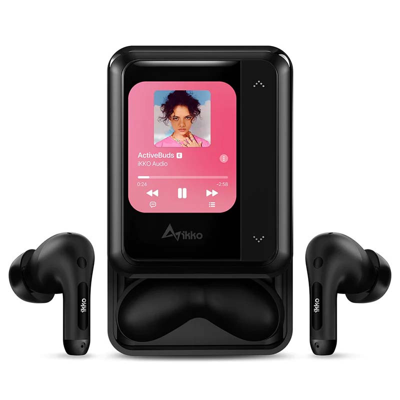 Навушники TWS перекладач IKKO ActiveBuds / AI ChatGPT голосовий помічник / 45 мов / WI-FI / BT 5.3 Black