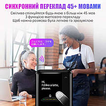 Навушники TWS перекладач IKKO ActiveBuds / AI ChatGPT голосовий помічник / 45 мов / WI-FI / BT 5.3 Black, фото 4