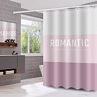 Плотная шторка для ванной Занавеска для ванной полупрозрачная + 12 креплений Comshop PEVA 180х180см Романтика