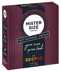 Набір презервативів Mister Size Test Package Medium 53–57–60 ZIPMARKET