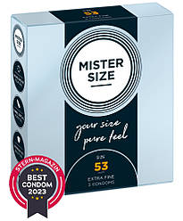 Презервативи Mister Size 53 Pure Feel 3 шт ZIPMARKET