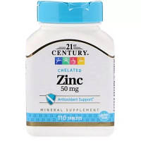 Минералы 21st Century Цинк, 50 мг, 110 таблеток CEN-21393 o