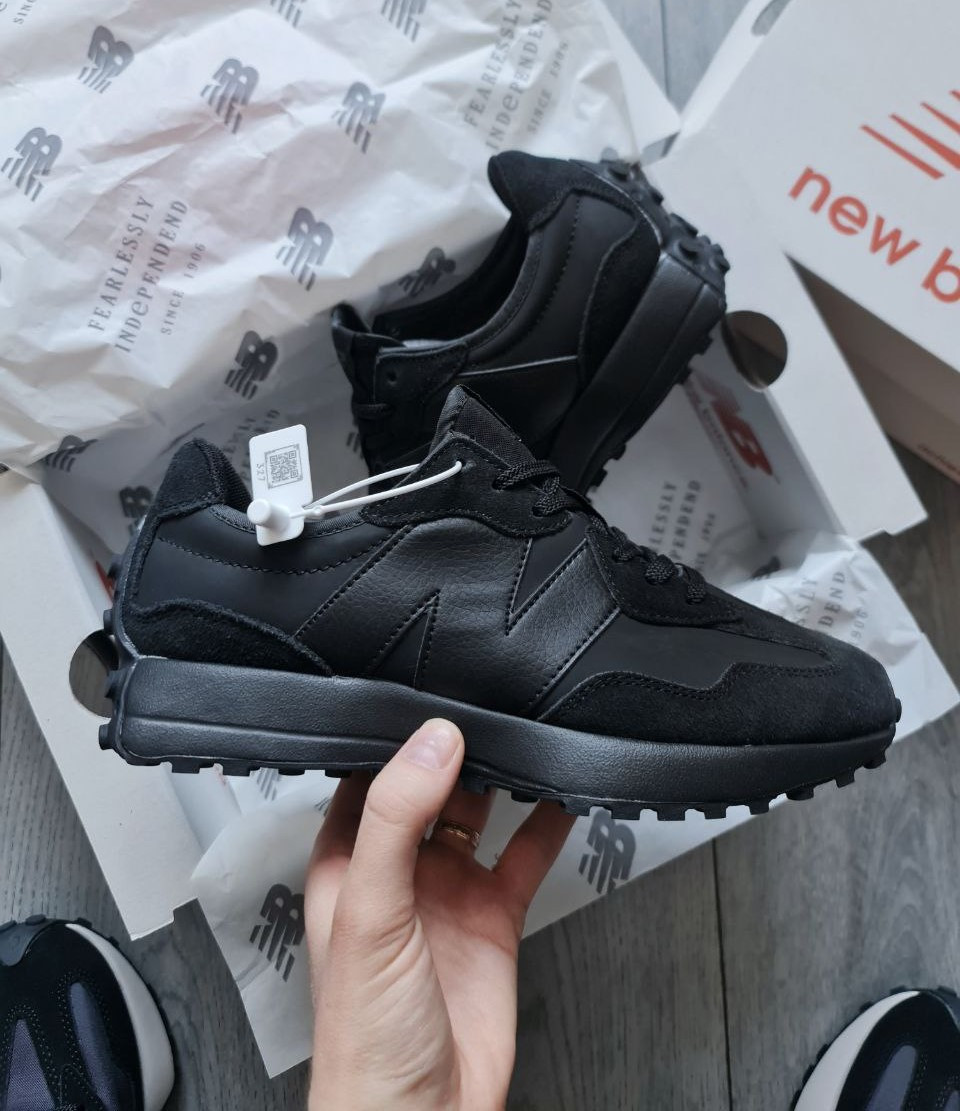 Кросівки чоловічі чорні New Balance 327 Total Black (15665)