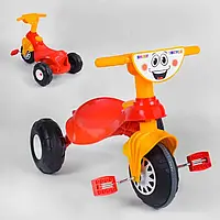 Детский трехколесный велосипед Pilsan Smart Tricycle пластиковые колеса клаксон красно-желтый UC, код: 7609484