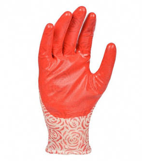 Рукавички Doloni Троянди, трикотажні з нітриловим покриттям, неповний облив, розмір 8, фото 2