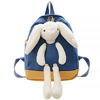 Детский рюкзак A-7757 Bunny на одно отделение с ремешком  Blue Средний