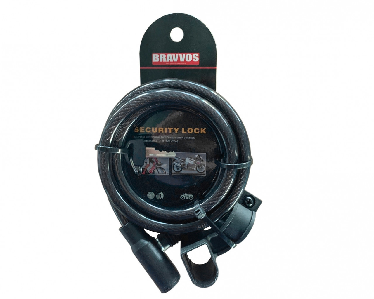 Замок BRAVVOS LOC-045-055 під ключ чорний (LCK-031)