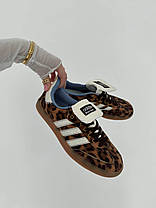 Жіночі Кросівки Adidas Samba x Wales Bonner Leopard Brown / Адідас Самба Уельс Боннер Леопард Коричневі, фото 4