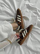 Жіночі Кросівки Adidas Samba x Wales Bonner Leopard Brown / Адідас Самба Уельс Боннер Леопард Коричневі, фото 6