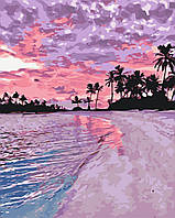 Картина за номерами BrushMe Рожевий захід сонця 40х50 см BS28241 MP, код: 8263454