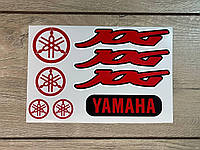 Комплект наклеек Yamaha Jog виниловые . на скутер мопед мотоцикл. Красный цвет