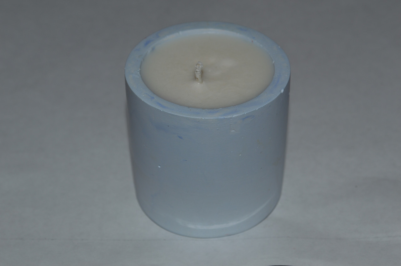 Соевая свечка в кашпо Kruglyashok светло голубой, Качественные восковые свечи для романтики Топ MAY-61 - фото 4 - id-p2199539141