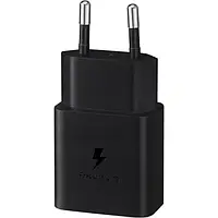 Сетевое зарядное устройство для телефона Samsung EP-T1510X 15W PD Power Adapter + Type-C to Type-C cable Black