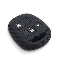 Силиконовый чехол Keyyou для автомобильного ключа Lexus черный карбон KV, код: 7609684