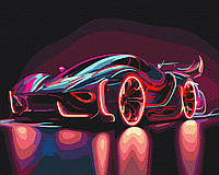 Картина по номерам BrushMe Неоновый автомобиль 40х50см BS53713 ES, код: 8265400