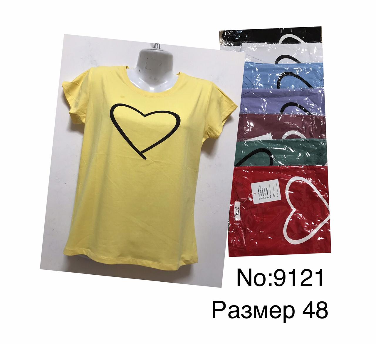 Жіноча футболка бавовна розмір норма 48 Мікс (від 5 шт.)