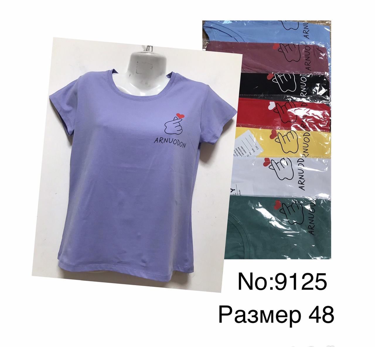 Жіноча футболка бавовна розмір норма 48 Мікс (від 5 шт.)