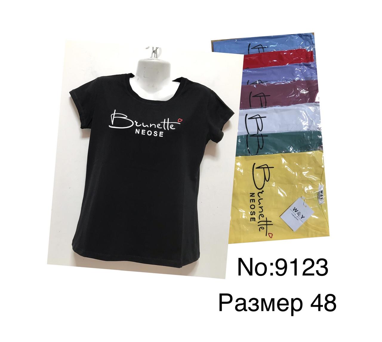 Жіноча футболка бавовна розмір норма 48 Мікс (від 5 шт.)
