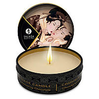 Массажная свеча Shunga Mini Massage Candle - Intoxicating Chocolate (30 мл) с афродизиаками Китти