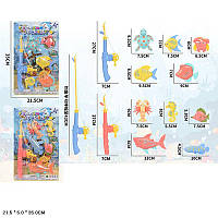 Іграшка Рибалка 2 кольори мікс, вудка, 5 рибок, планшет 21,5*5*35см