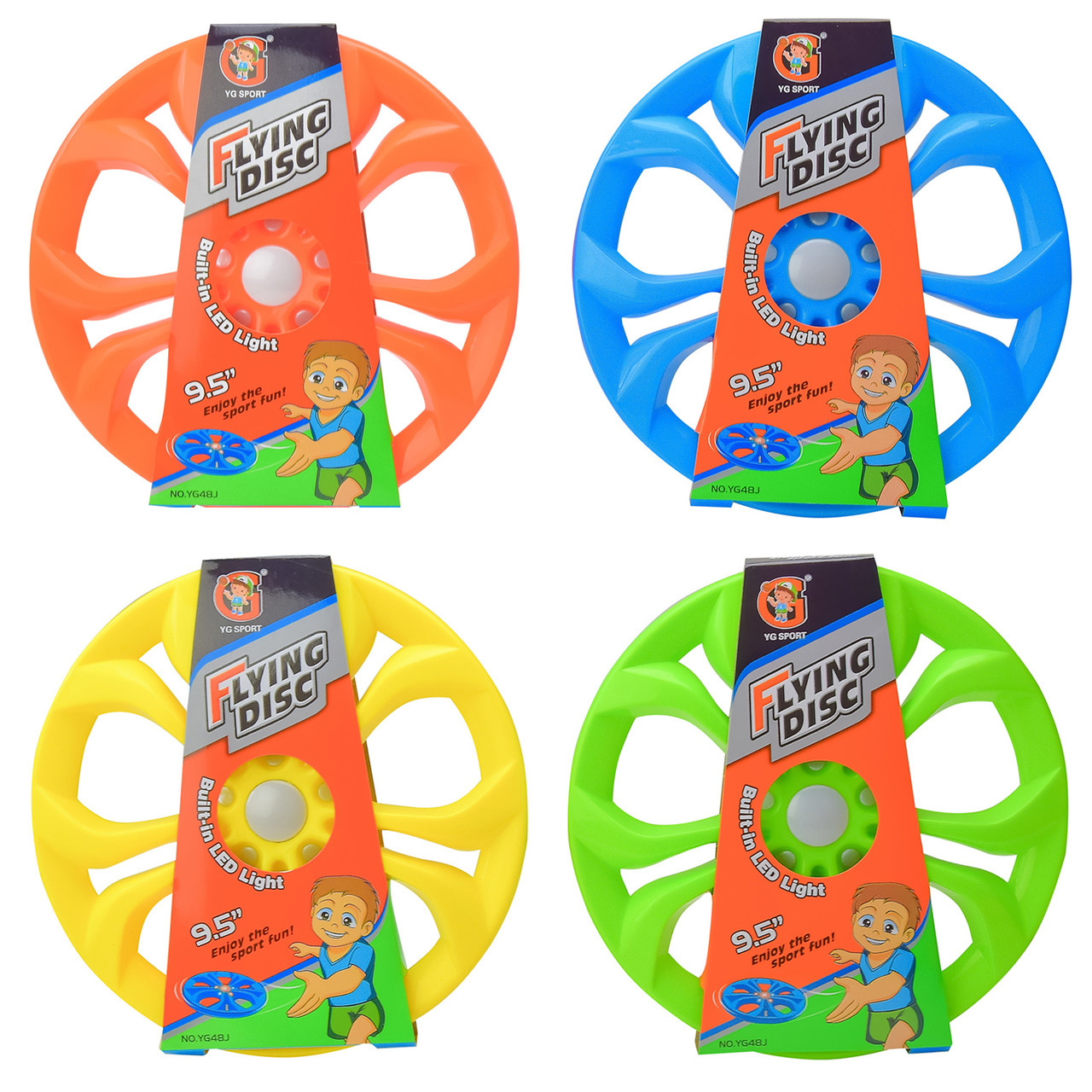 Іграшка Фрісбі, 4 кольори, світло