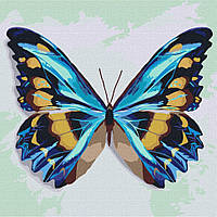 Картина по номерам Идейка Голубая бабочка 25х25см KHO4207 OS, код: 7474855