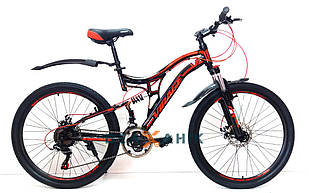 Велосипед 26/quot; Virage EVEREST AM2 EF500 DD (рама 18/quot;) чорно-червоний глянець