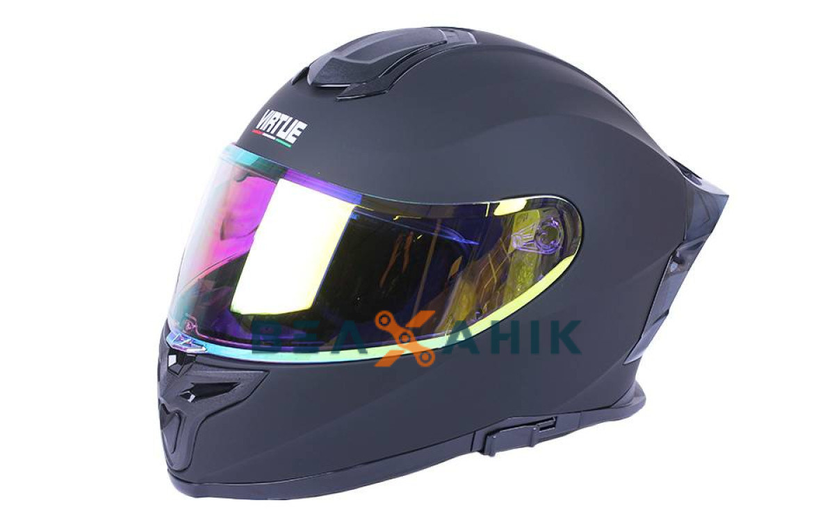 Шолом (кросовий) VIRTUE MD-820-1 чорний скло жовтий хамелеон [L], фото 1