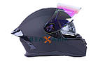 Шолом (кросовий) VIRTUE MD-820-1 чорний скло жовтий хамелеон [L], фото 4