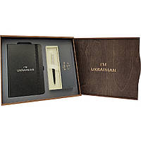 Подарочный набор: Коробка + Шариковая ручка Parker JOTTER 17 CT 15 632 + Блокнот Axent Partner I'm Ukrainian