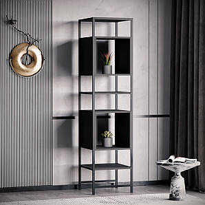 Стелаж для дому в стилі лофт, стелаж лофт, книжковий стелаж лофт для дому N-05 Антрацит