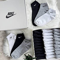 Мужские носки Nike набор 30 пар 41-45 серые, белые, черные, Комплект мужских носков Найк