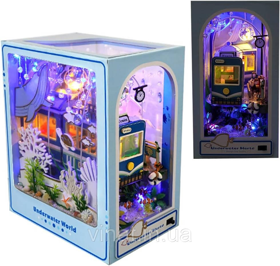 УЦІНКА! ПРИМ'ЯТА КОРОБКА! Бук Нук Underwater world Oceam room Book Nook TC39 Інтер'єрний конструктор