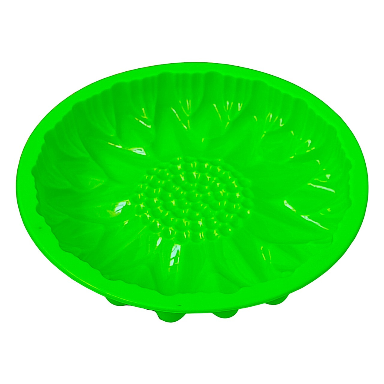 Силіконова форма для випікання кругла візерунок квітка діаметр 24 см